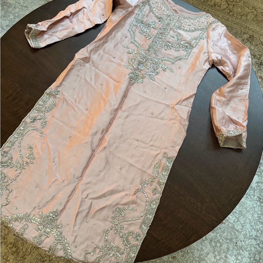 Elegant Pink Embellished Pakistani dress